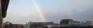 Regenbogen über dem Weinbergcampus