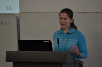Dr. Kerstin Völkl referierte zum Thema "'Papierklausur' vs. E-Klausur: Erfahrungen im Bereich der sozialwissenschaftlichen Methodenlehre".