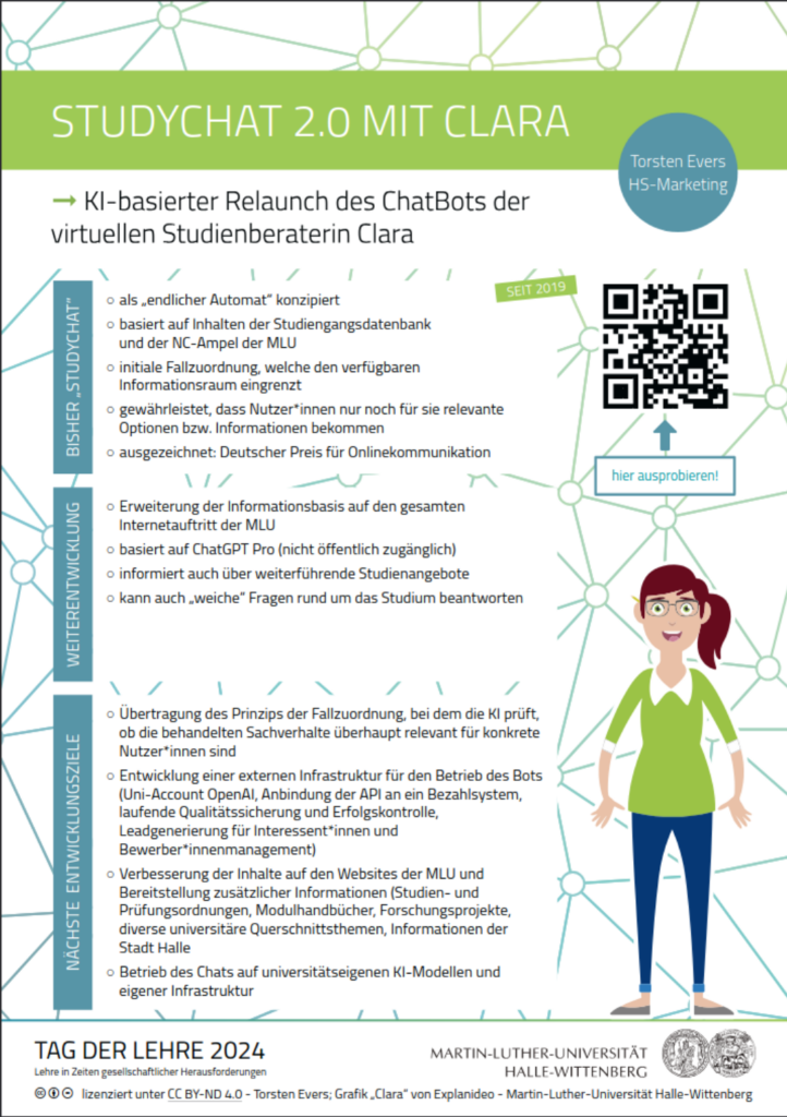 Vorschau des Posters zum „Studychat 2.0 mit Clara“